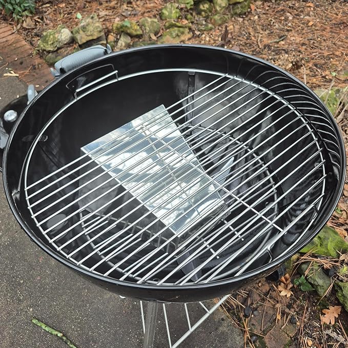 Norsk Designs Kettle Grill Indirect Cooking Kit, 21.5 Inch Stainless Steel Grate & Heat Shield, Fits 22 Inch Weber Grills (and other kettle-style grills with 21.5" grate size)