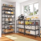8 Tier Wire Shelving Unit Storage Shelves Loads 1200LBS,Adjustable Metal Shelving and Storage Wire Rack Pantry Shelves Commercial Shelf for Closet Kitchen Bathroom Office 72''H X 13.8''D X 23.6''W