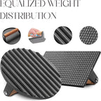 Bellemain Heavy-Duty Cast Iron Grill Press Set – Perfect Smash Burger Press & Steak Tool with Ergonomic Wood Handle for Pro-Level Searing on Griddle, Skillet, or BBQ