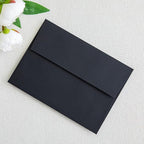 PONATIA 50 Pieces 5x7 Envelopes, A7 Envelopes Self Seal for Weddings, Invitation Cards, Photos, Postcards, Greeting Cards Mailing, Baby Shower, Graduation, Christmas Gift Cards (Black)