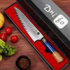 Chef Knife, Damascus Chef Knife 8 inch, Damascus VG-10 67-Layer Steel Japanese Kitchen Knives, Full Tang Non-stick Blade and Anti-rusting Forged Cooking Knife with Gift Box