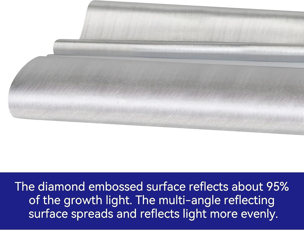 TEXALAN(R) Diamond Film Foil Roll Highly Reflective Mylar Film Roll for Grow Room 4X25FT 6 Mil