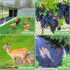 Heavy Duty Garden Netting - 100'x100' Poultry Netting for Chicken Coop, 3/4 Inch Mesh, Protects Fruits, Vegetables Against Squirrels, Deer