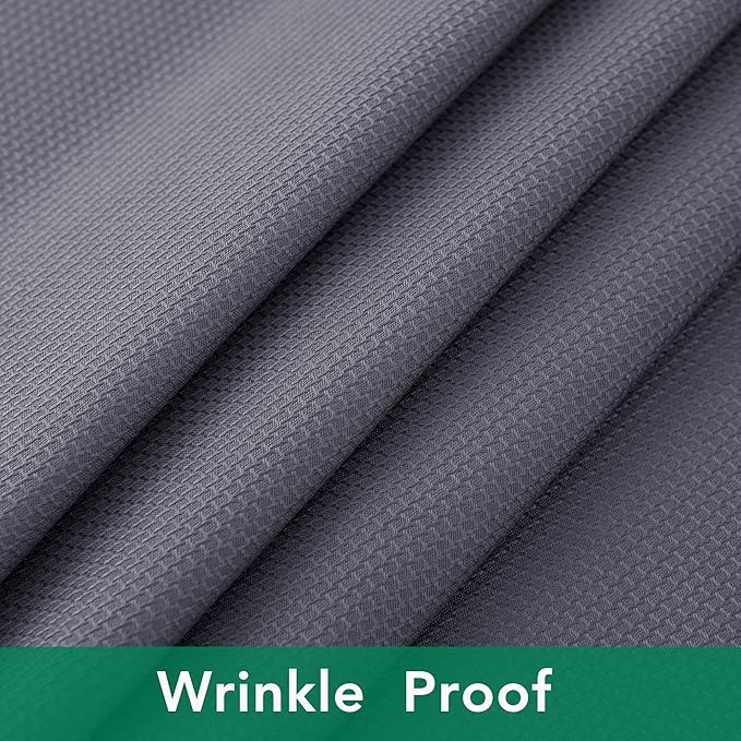 Biscaynebay Textured Fabric Square Tablecloth 54x54 Inch, Dark Grey Water Resistant Spill Proof Table Cloth Small Card Folding Table Covers for Dining, Kitchen, Wedding and Parties, Machine Washable