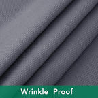 Biscaynebay Textured Fabric Round Tablecloths 90", Dark Grey Water Resistant Washable Table Cloths Circle Folding Table Covers Linen for Dining, Kitchen, Wedding, Parties, etc