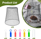20Pcs Chicken Wire Cloche Plant Covers, 9.2×9.2 Inches Plant Protectors from Animals, Metal Garden Plant Cages for Outdoor Plants, Keep Rabbits, Squirrels, Birds Out
