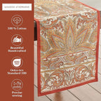 Maison d' Hermine Table Runner 100% Cotton Double Layer Table Runners 108 inches Long for Thanksgiving Christmas Decorations Home Kitchen Dining Party Wedding (Kashmir Paisley, 14.5" x 108")