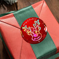 Personalized Christmas Stickers - Custom Name Waterproof Christmas Gift Tags for Gift Box Xmas Holiday Decorations Party Favors - 30 Stickers (Neon Reindeer)