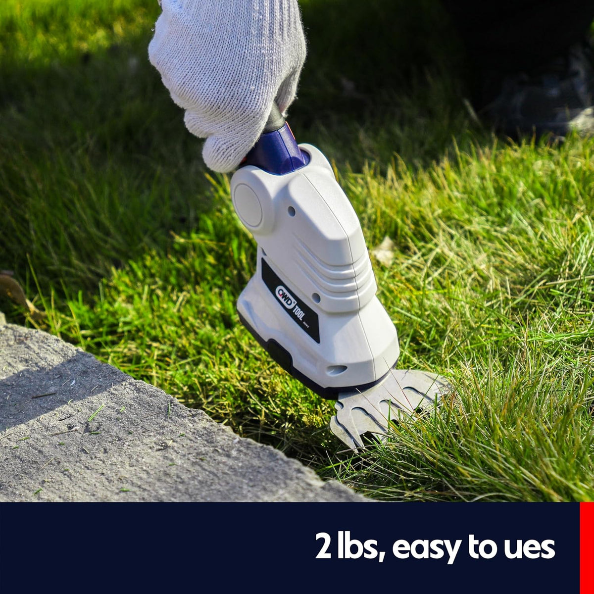 QWD Cordless Hedge Trimmer 7.2V, 4" Cordless Shear and 8" Shrubber Trimmer, 2 in 1 (Type-C) for Garden, Lawn.