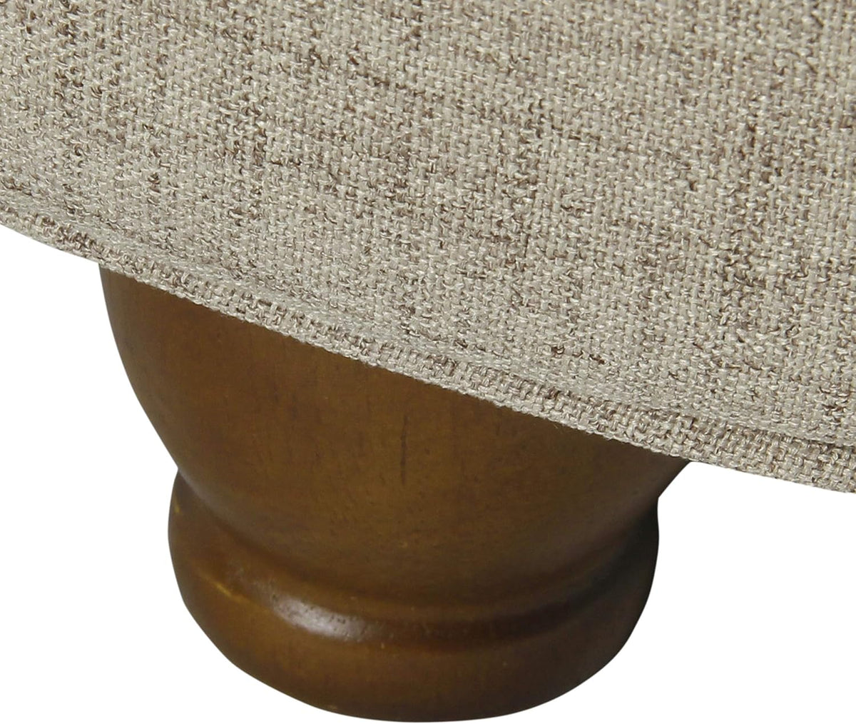 Homepop Home Decor Button Tufted Woven Round Storage Ottoman Large