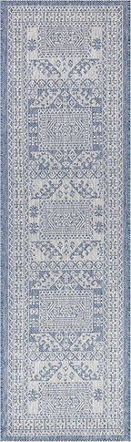 Keen Home Design Terrace Outdoor Runner Rug - 2x8 Washable Indoor/Outdoor Rug for Patio, Kitchen, Balcony, Beach, Garden, Deck and Porch, Size: 2'2"x7'7"