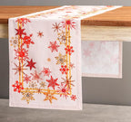 Maison d' Hermine Table Runner 100% Cotton Single Layer Table Runners 90 inches Long for Thanksgiving Christmas Decorations Home Kitchen Dining Party Wedding (Crystal Star, 14.5" x 90")