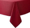 Biscaynebay Textured Fabric Christmas Rectangle Table Cloth 52x70 Inches, Red Water Resistant Spill Proof Tablecloths for Dining, Kitchen, Wedding and Parties, Machine Washable