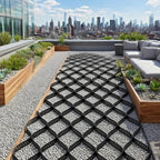 Ground Grid Black Base Grid, Durable Ground Reinforcement for Gardens Yards Pathways Slopes, Parking Landscaping (25x8Ft x 3Inch)