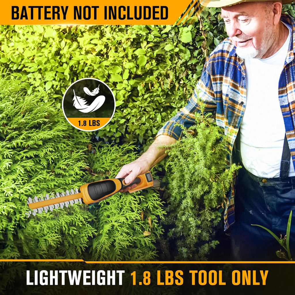 Hedge Trimmer Cordless Compatible with DEWALT 20V MAX Battery (No Battery), Electric Hedge Trimmer Cordless Grass Trimmer, Bush Trimmer Grass Shears Handheld for Yard, Garden, Lawn