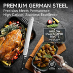 KEEMAKE Brisket Knife 12.5 Inch, Slicing Carving Knife, High Carbon Stainless Steel Sharp Kitchen Knife with Ergonomic Handle Full Tang Design for Ham Meat Cutting and BBQ