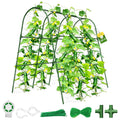 MQHUAYU Cucumber Trellis for Raised Bed,U-Shape Garden Trellis for Climbing Plants Outdoor, Metal Arch Vegetables Trellis, Plant Support for Vine (Green, 47.2x47.2 X21.6)
