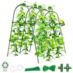 MQHUAYU Cucumber Trellis for Raised Bed,U-Shape Garden Trellis for Climbing Plants Outdoor, Metal Arch Vegetables Trellis, Plant Support for Vine (Green, 47.2x47.2 X21.6)