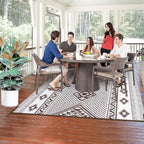 HiiARug Outdoor Rug for Patios Clearance 5'x7' Outdoor Plastic Straw Rug Waterproof Patio Camping Rug Reversible RV Mat Outdoor Area Rugs for Outdoors, RV, Patio, Backyard, Deck, Camping