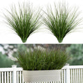 16PCS 17.3" Fake Plants Artificial Wheat Grass Greenery Plastic Plants Fake Grass Artificial Plants for Outdoor Decor Artificial Grass Plant with Greenery Stems for Indoor Home Decoration