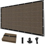Amagenix 90% Sun Shade Cloth with Grommets, 8' x 10' Pergola Replacement Shade Cover Canopy Privacy Screen for Outdoor Patio Garden, Mocha (We Customized)