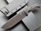 Eafengrow EF148 Fixed Blade Knife AUS-10 Steel Blade Micarta Handle Full Tang EDC Straight Knife for Hunting Camping Bushcraft