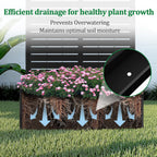 Metal Raised Garden Bed with Trellis, 2 in 1 Trellis with Planter Box & Privacy Screen for Climbing Plants, Vine, Outdoor Standing Flower Beds with Drainage Holes, 35.4"L x 15.7"W x 70.9"H, Black