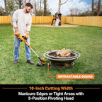 LawnMaster CLGT2410S 24V 10" Cordless String Trimmer Weed Eater 2.0AH Battery & Charger Included