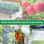 2Pack 10x30ft Garden Netting Mesh Barrier, Ultra Fine Mosquito Net for Patio,Garden Netting for Raised Beds,Fruit Tree Netting for Garden Protection Blueberry Bush Netting Cover