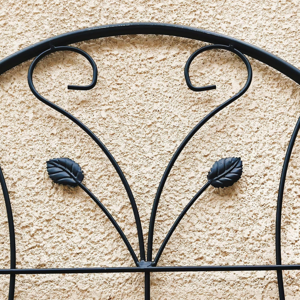Garden Trellises, 4 Pack Black Metal Coated Rustproof Trellis for Climbing Plants Outdoor, Roses, Vines, Flowers, and Vegetables-19.7×86.7 inches