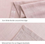 maxmill Lux Faux Linen Table Cloth with Slubby Texture Wrinkle Resistant Anti-Shrink Soft Tablecloth for Kitchen Dining Tabletop for Buffet Banquet Parties Event Dinner Rectangle 52 x 70 Inch Blush