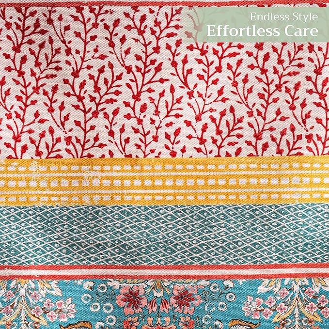 Maison d' Hermine Table Runner 100% Cotton Double Layer Table Runners 72 inches Long Decorative for Home Kitchen Dining Party Baby Shower Wedding Bridal Shower Spring Summer (Marquise, 14.50" x 72")