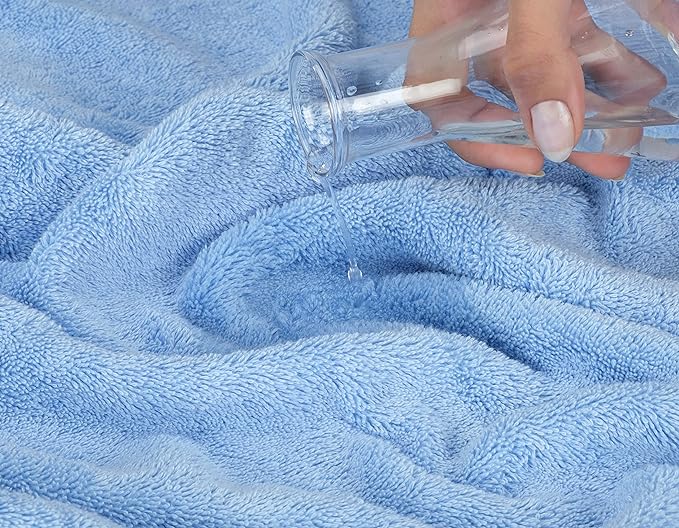 American Soft Linen 35x70 Jumbo Large Bath Towels, 600 GSM 100% Cotton Turkish Bath Sheet, Oversized Luxury Bath Towels for Bathroom Beach and Pool, Sky Blue