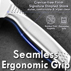 8-Inch Kitchen Essential Serrated Bread Knife, Steel Seamless Handle