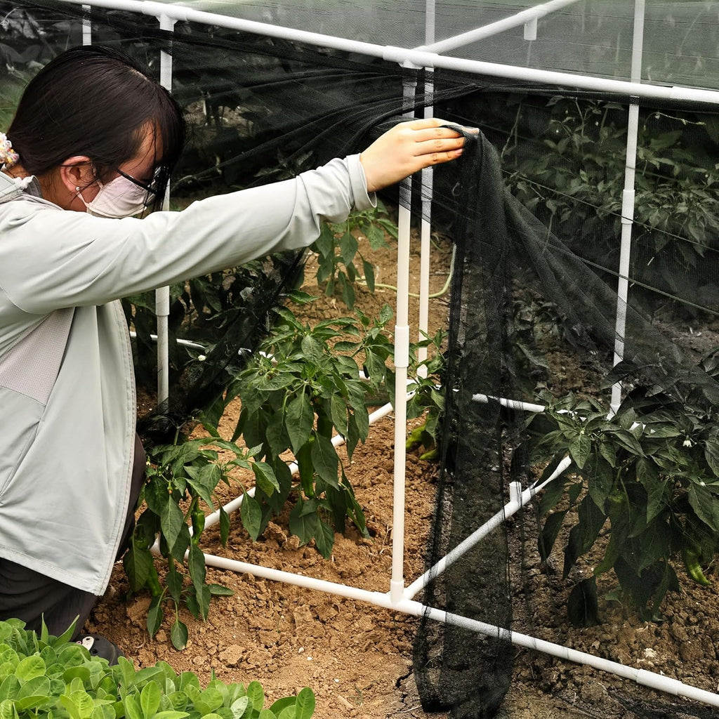 72 * 33 * 30 in Detachable Crop Cages for Garden, Plant Protection Tent with Garden Netting for Vegetables Fruits Flowers,Mesh Plant Covers for Outdoors (Black)