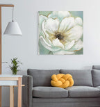 Wexford Home Soft Teal Splendor Gallery Wrapped Canvas Wall Art, 32x32,