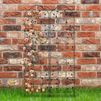 hogardeck 4 Packs 84 * 19 inch Metal Garden Trellis for Climbing Plants Outdoor,Heavy Duty,Black Coating Rustproof Trellis for Rose, Vegetable, Flowers, Expandable,Perfect for Training Climbing Plants