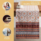 Maison d' Hermine Table Runner 100% Cotton Single Layer Table Runners 108 inches Long for Thanksgiving Christmas Decorations Home Kitchen Dining Party Wedding (Fair Isle, 14.5" x 108")