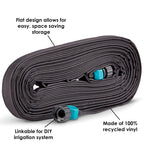 Gilmour 25' Black Flat Weeper Soaker Hose for Garden Beds, Drip Irrigation Outdoor Hose, Flexible Garden Hose for Vegetable Gardens, Flower Beds, Lawns, and Orchards