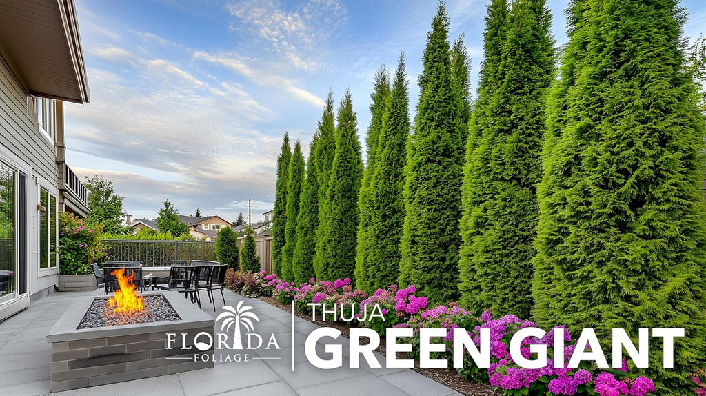 Thuja Arborvitae Green Giant - 1 Live Quart Size Plant - Evergreen Privacy Trees