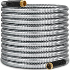 150 ft Stainless Steel Garden Hose - 2026 New Upgraded Metal Water hose - Flexible Water Hoses Pipes with Latex Core, 3/4" Solid Brass Connector - No-Expandable Watering Garden Hoses