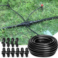 100FT 1/2 Inch Drip Irrigation Tubing with 10 Pack 1/2" to 1/4" Drip Irrigation Fittings, Drip Line Hose & Push-to-Fit 3-Way | 4-Way | 6-Way Splitter Connectors, for Drip Irrigation System