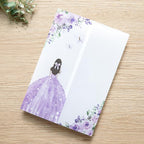 PONATIA 50 PCS Vellum Jackets for 5x7 Invitations - Vellum Paper 5x7 Jackets - 135GSM Purple Girl Flowers Quinceanera Invitation Transparent Wraps (Purple Girl)
