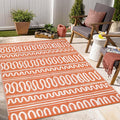 Beeiva Waterproof Outdoor Rug, 6x9 Plastic Outdoor Rug for Patio, Reversible Non Shedding RV Outdoor Mat for Deck, Balcony, Backyard, Porch, Camping, Picnic - Orange