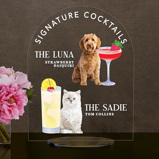 Pet Signature Drink Wedding Signs