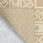 Antep Rugs Patio 8x10 Outdoor/Indoor Southwest Aztec Native Area Rug (Beige, 7'10" x 10')