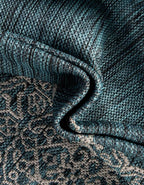 Unique Loom Outdoor Traditional Collection Area Rug - Antique (2' 7" x 10' Runner Teal/Ivory)