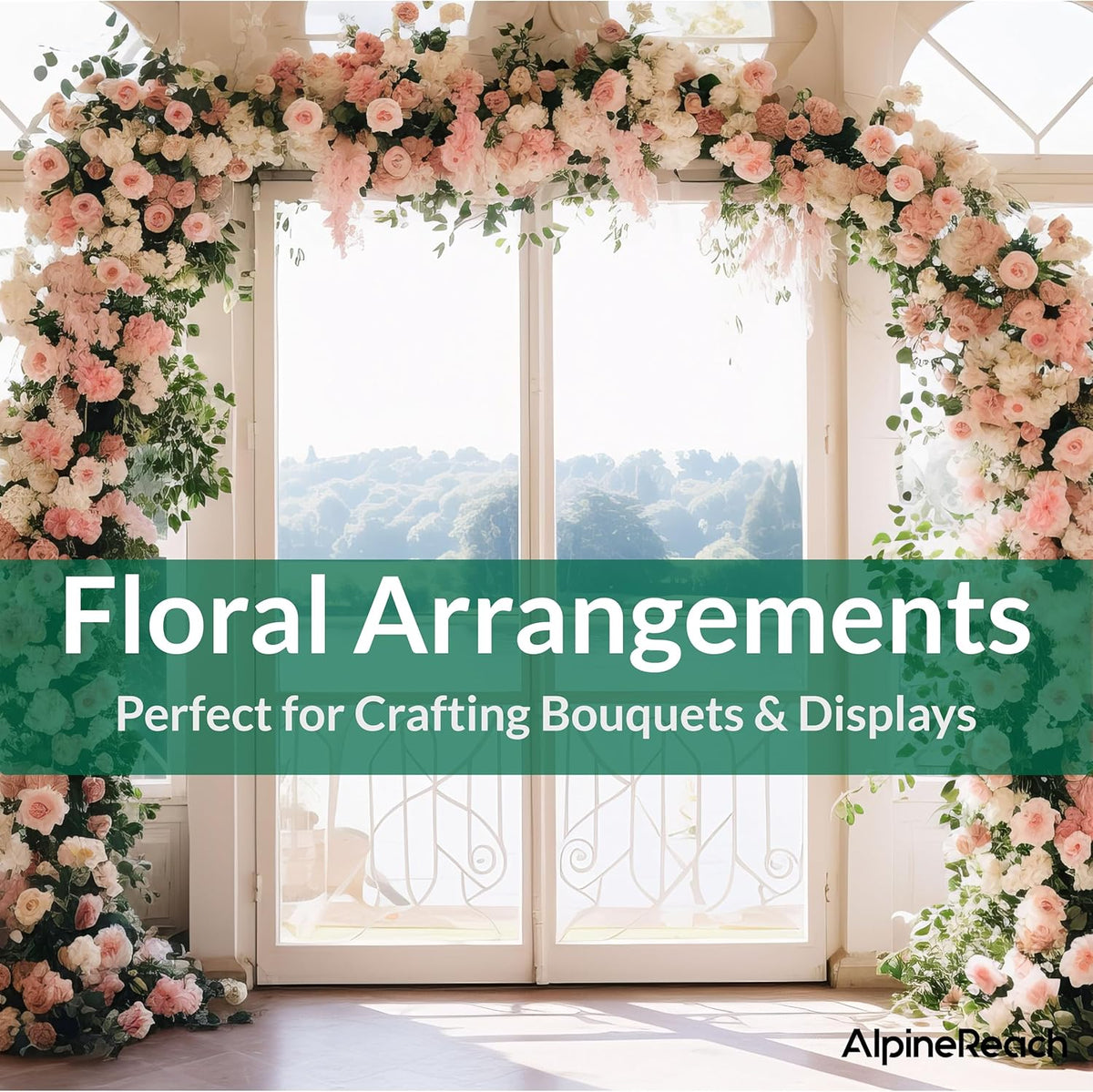 AlpineReach Chicken Wire 1.3ft x 13.5ft (15.6" x 162") for Floral Arrangements, Zip Ties - Green Mesh Roll Galvanized Hexagonal PVC Coated Garden Netting for Fencing, Crafts, Poultry, Gardening Fence