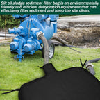 3 x 4ft Dewatering Bags with Drawstring Extra Large Dewatering Filter Bag Silt Oil Sludge Sediment Filter Bag Non Woven Geotextile Fabric Filter Bags for Construction Sites Dredging