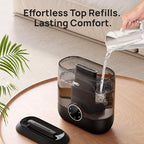 Dreo 6L Top Fill Humidifiers for Bedroom, 60H Runtime Supersized Cool Mist Humidifier for Large Room, 28 dB Quiet Baby Air Humidifiers for Nursery, Plants, Indoor, Night Light, LED Display, Ultrasonic